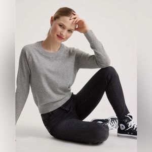 Quince Mongolian cashmere shrunken sweatshirt
